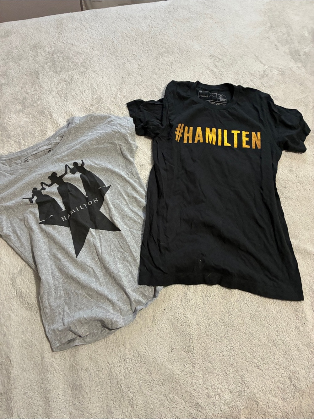 Hamilton Black Tee with Yellow #HAMILTEN Graphic